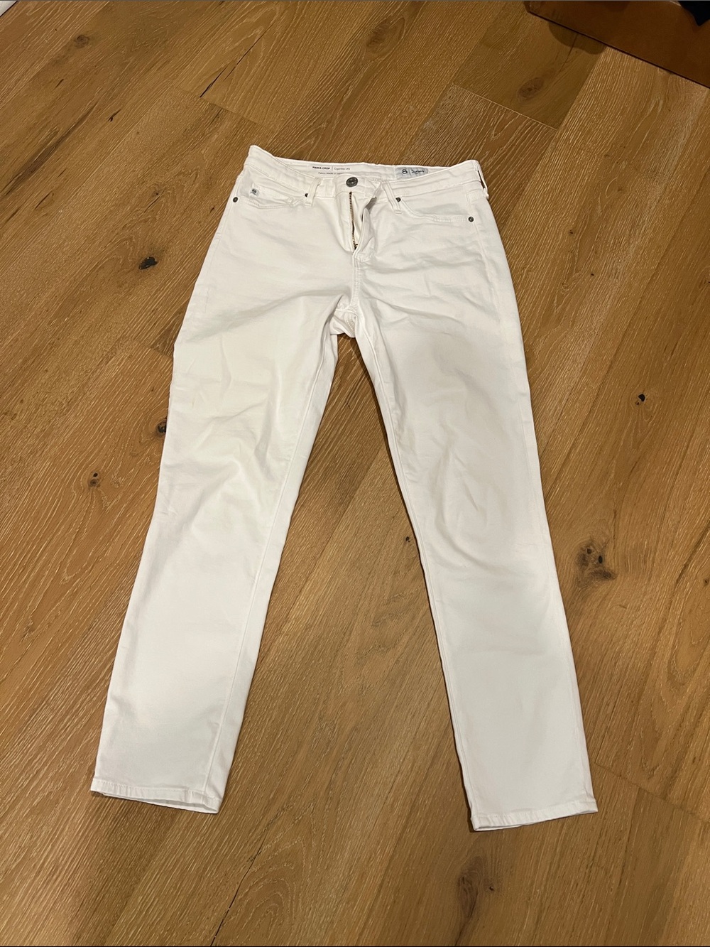 AG White Prima Crop Jeans